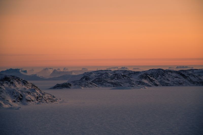 Beauty of Antartica on a bright day after end of polar nights.