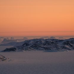 Beauty of Antartica on a bright day after end of polar nights.