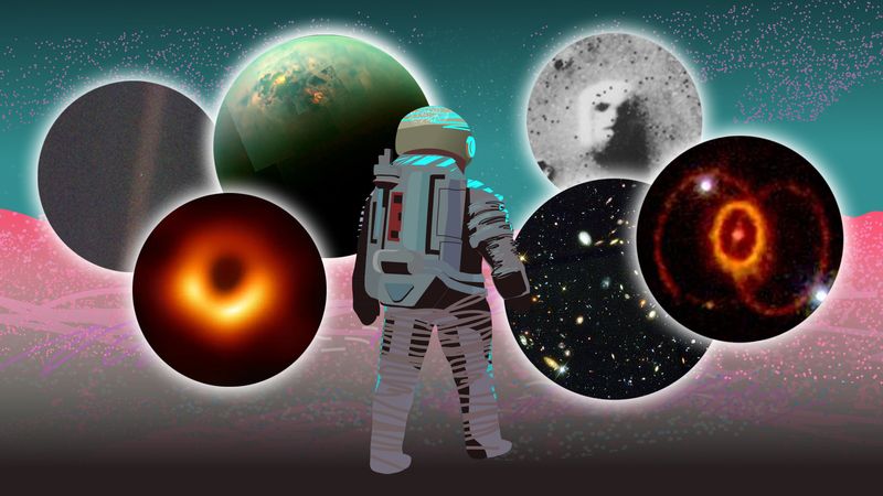 A drawned astronaut pondering orbs with the incredible images chosen in this selection