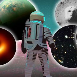 A drawned astronaut pondering orbs with the incredible images chosen in this selection