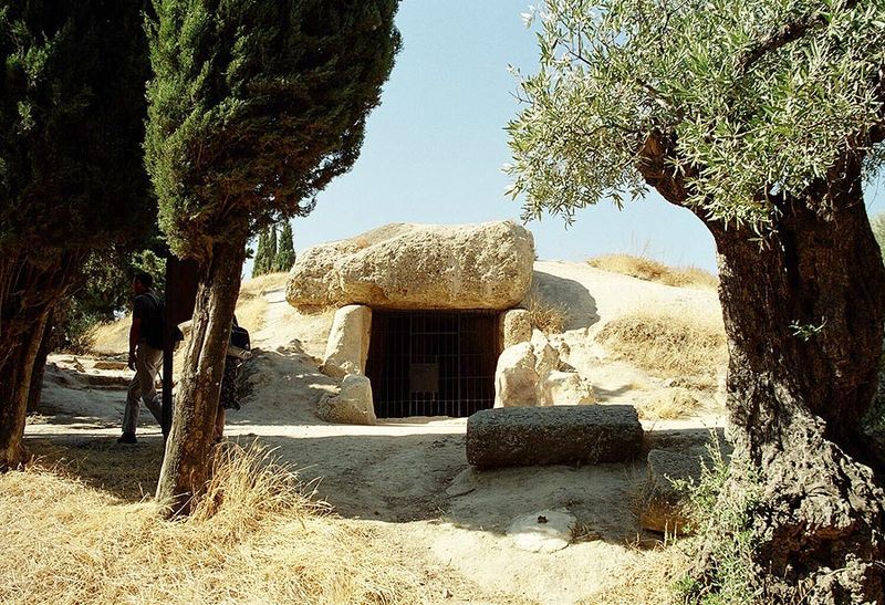 The entrance to the dolmen at Menga