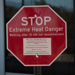 Extreme Heat Danger sign at Death Valley