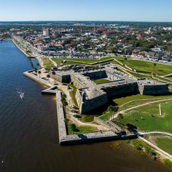 aerial view of castillo de san marcos in St Augustine