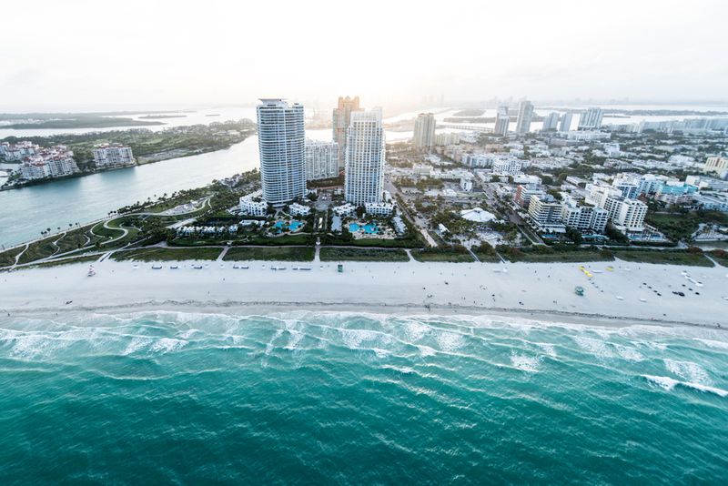 Miami beach from above.