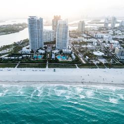 Miami beach from above.