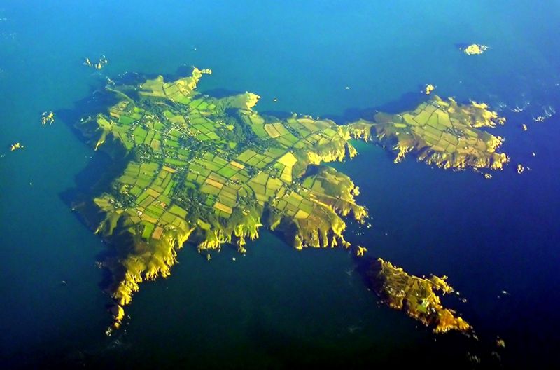 aerial view of sark