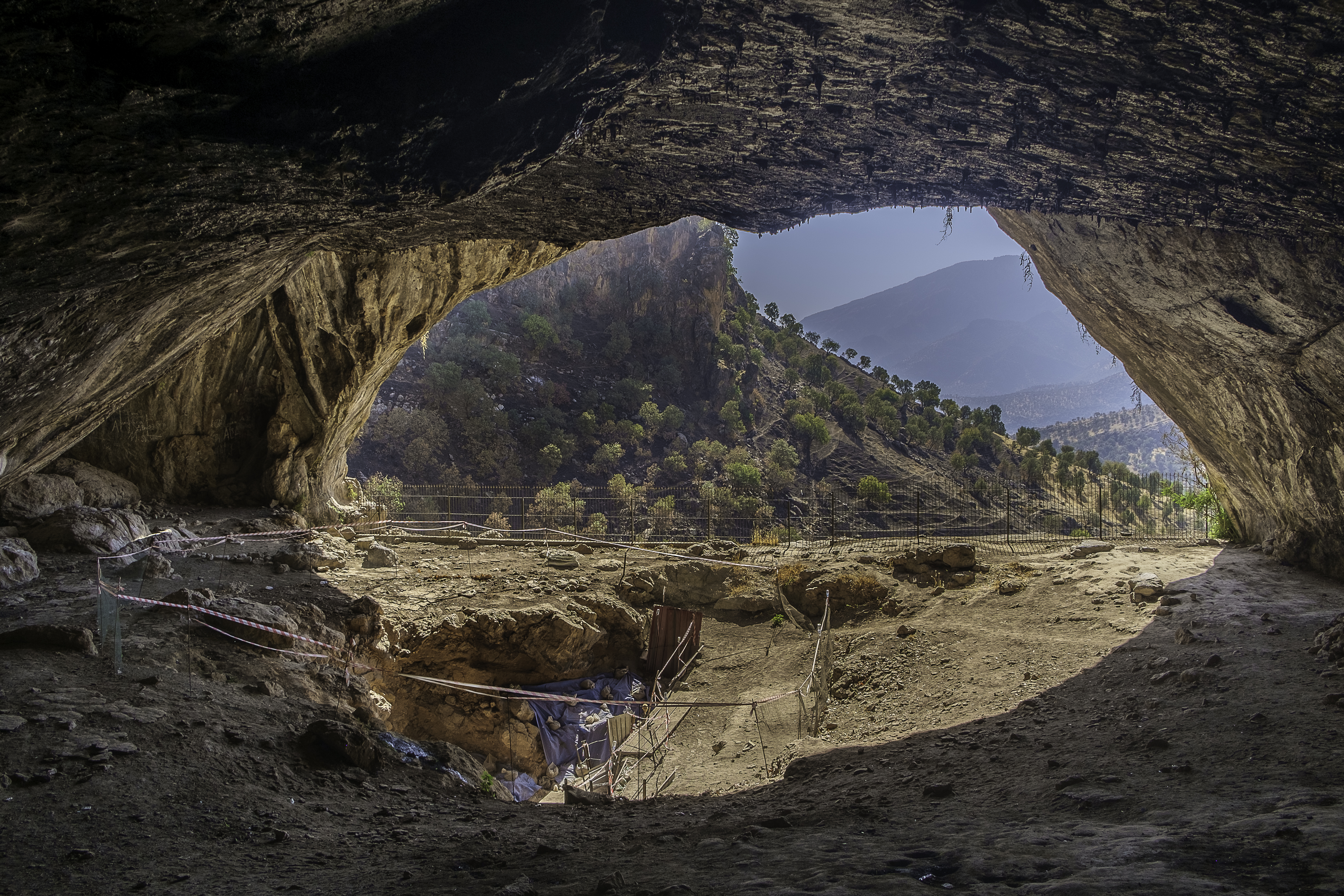 The Shanidar Cave, an archaeological site located on Bradost Mountain in the Erbil Governorate of Kurdistan Region. 