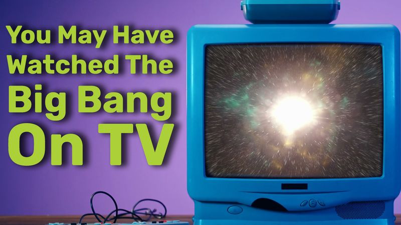 A TV displaying the Big Bang