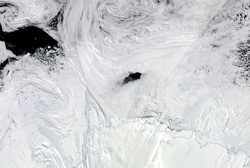 satellite image of the Maud Rise polynya.