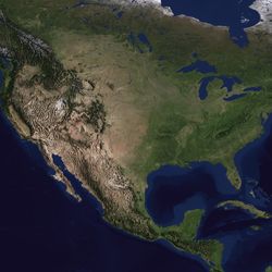 satellite image of north america