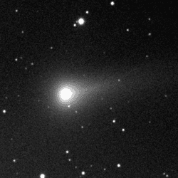 Black and white image of Comet C/2020 S3 (Erasmus) on 14 November 2020