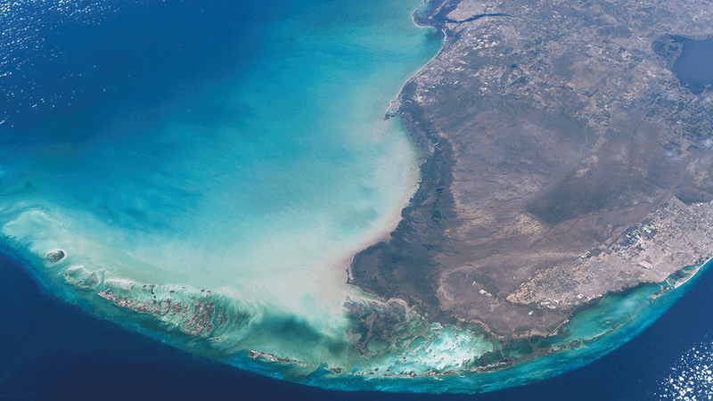 Everglades national park from above.