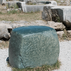 The Hattusa Green Stone; a big cube of nephrite.