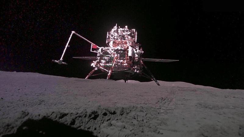 Chang’e-6 lander on the far side of the Moon.