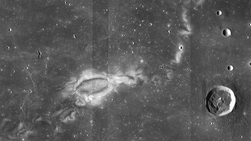 Strange swirls of lighter material on the Moon.