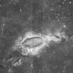 Strange swirls of lighter material on the Moon.