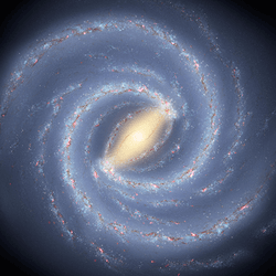 Artist impression of the Milky Way.