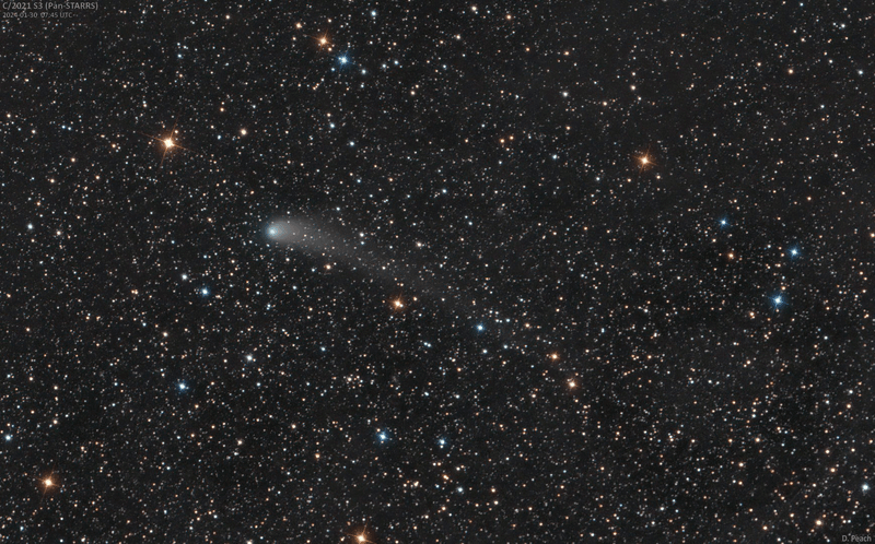 C/2021 S3 PANSTARRS' head and tail are still attached, but maybe not for long, and solar wind scientists want to know when they separate. Photographed in January