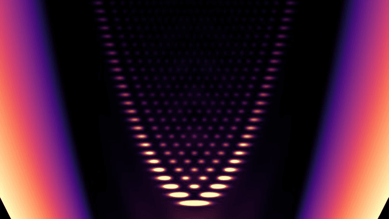 Artist illustration of photons in a bose-einstein condensate.