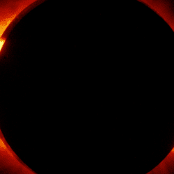 The Oct. 25 annular eclipse wasn't quite total but still created a ring of fire. Image credit: JAXA/NASA/Smithsonian Astrophysical Observatory