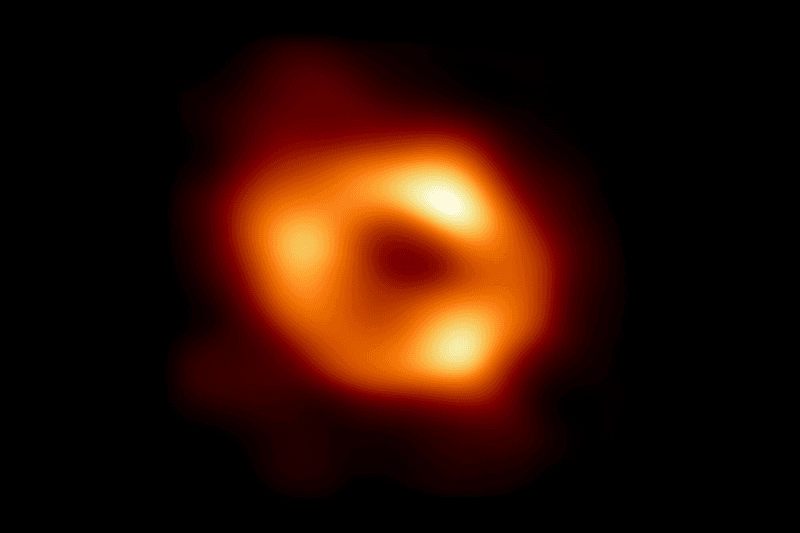 The first image of the supermassive black hole at the heart of our galaxy reveals an unexpected rate and angle of spin.