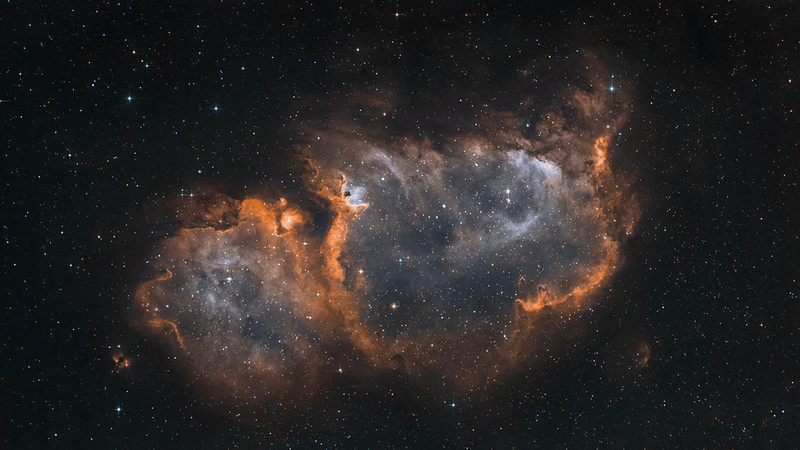 The Soul Nebula in the constellation Cassiopeia.