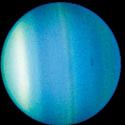 Uranus, imaged by Hubble.